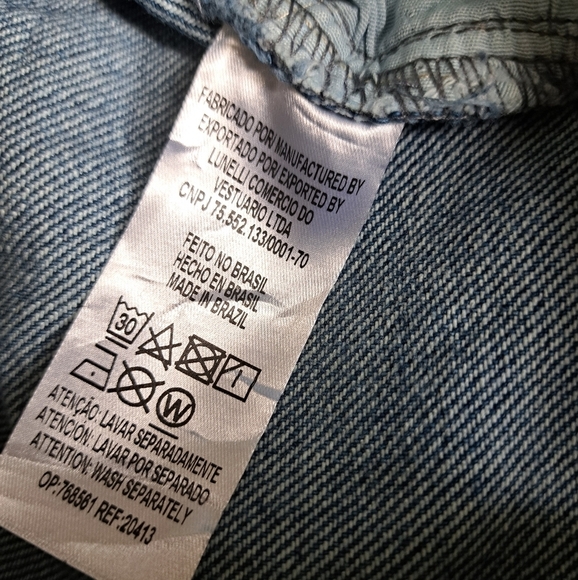 LUNENDER BRAZIL high waist wide leg jeans cut out waistband grunge EMO EU 40 - Picture 9 of 14